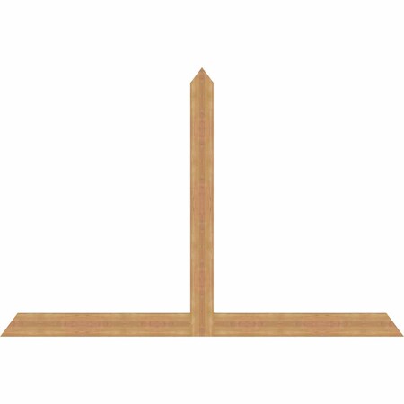 Ekena Millwork Portland Timber Gable Bracket, Western Red Cedar, 96"W x 64"H x 1 1/2"D x 5 1/2"F, 16/12 Pitch GBW096X64X0206POR00SWR